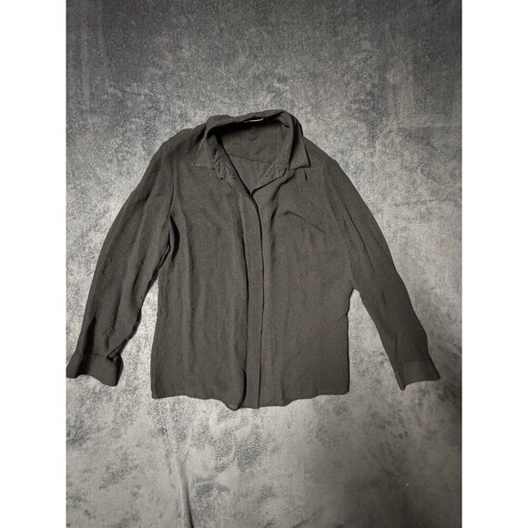 Giorgio Armani Tops - Giorgio Armani Made in Italy Blouse Button Up Sheer Black With Stripes